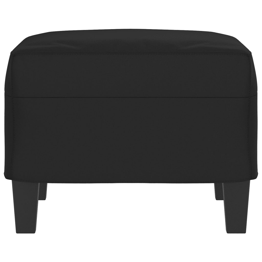 Voetenbank 60x50x41 cm microvezelstof zwart is nu te koop bij PeponiXL, paradijselijk wonen!