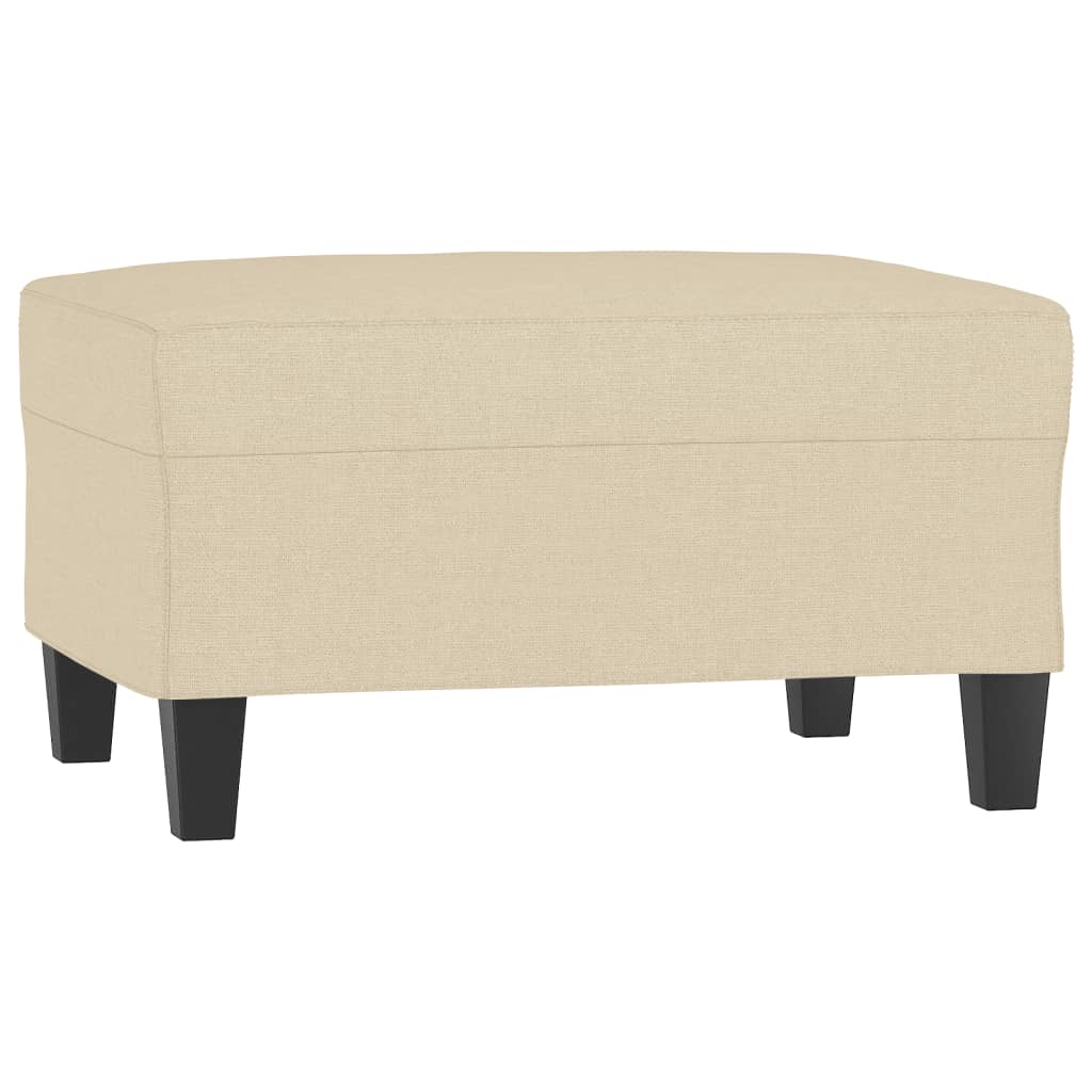 Voetenbank 70x55x41 cm stof crèmekleurig is nu te koop bij PeponiXL, paradijselijk wonen!