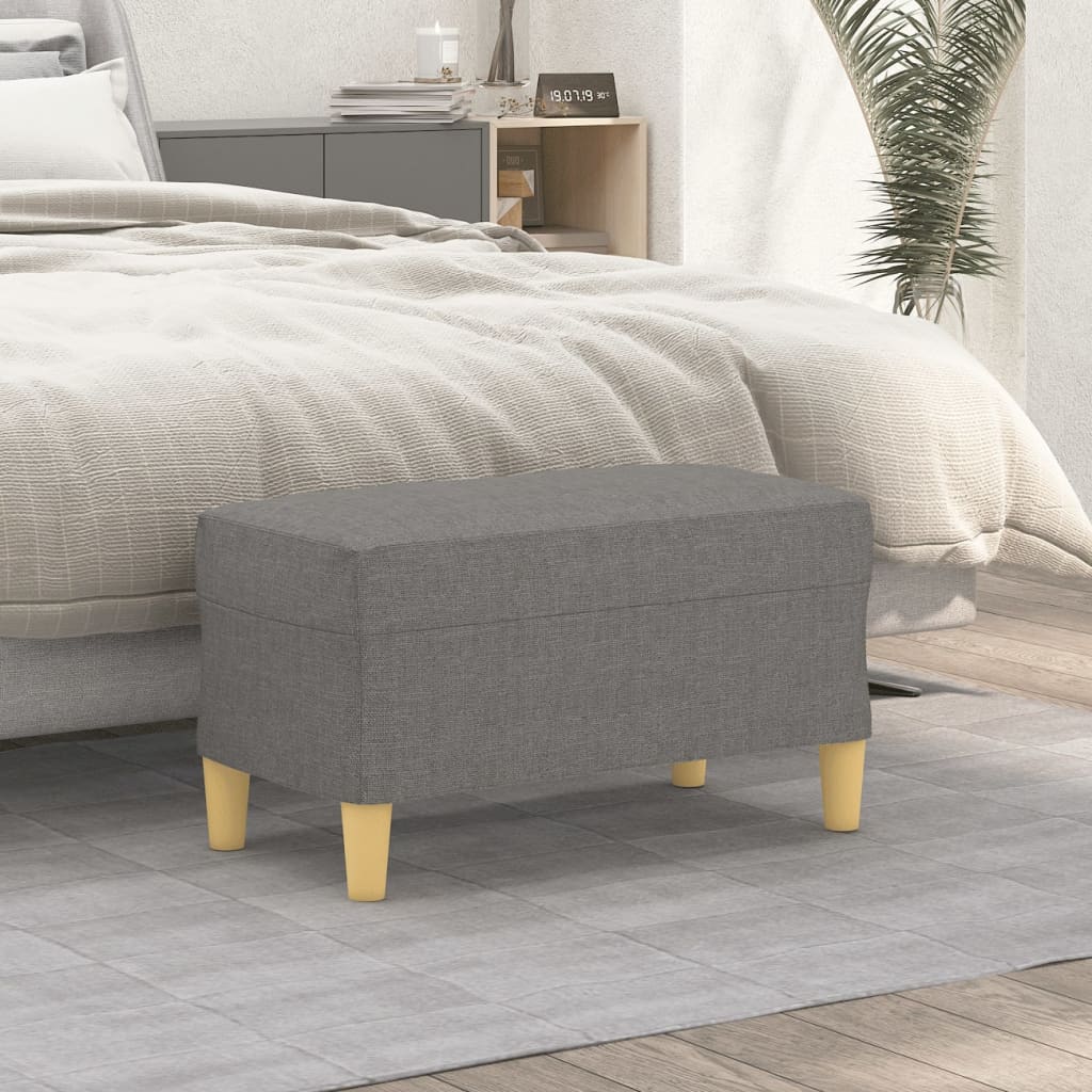 Bankje 70x35x41 cm stof donkergrijs is nu te koop bij PeponiXL, paradijselijk wonen!