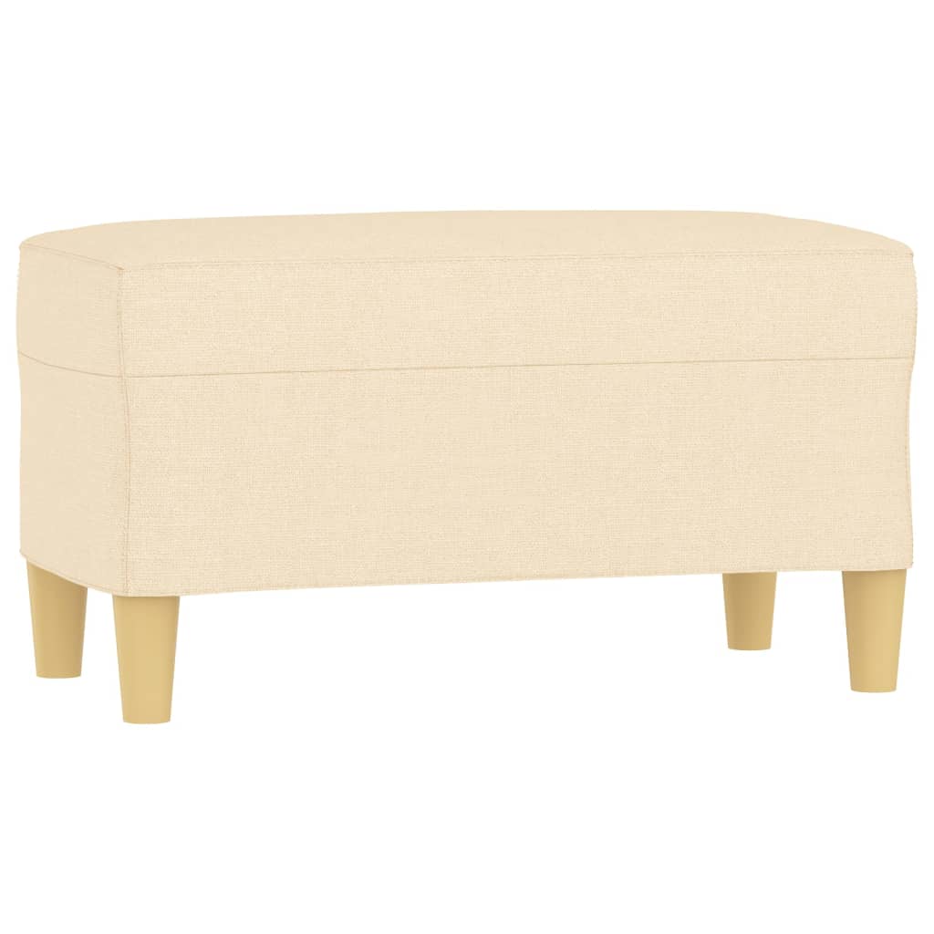 Bankje 70x35x41 cm stof crèmekleurig is nu te koop bij PeponiXL, paradijselijk wonen!