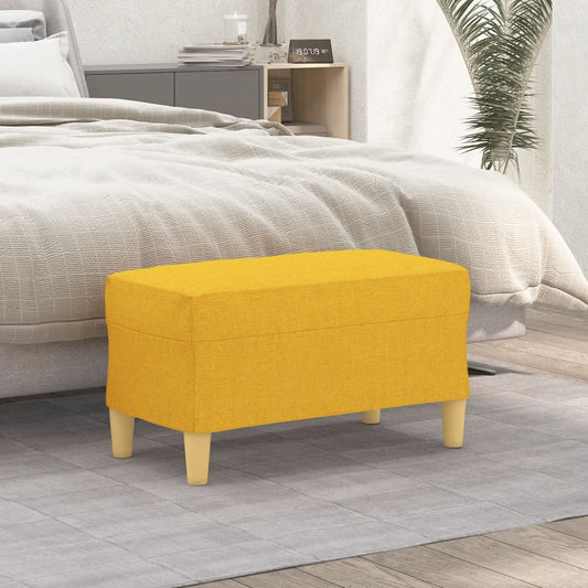 Bankje 70x35x41 cm stof lichtgeel is nu te koop bij PeponiXL, paradijselijk wonen!
