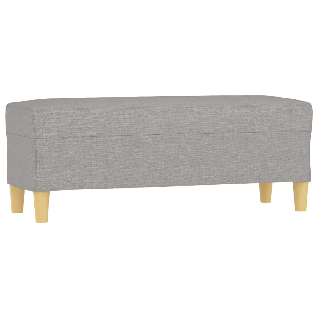 Bankje 100x35x41 cm stof lichtgrijs is nu te koop bij PeponiXL, paradijselijk wonen!