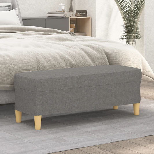 Bankje 100x35x41 cm stof donkergrijs is nu te koop bij PeponiXL, paradijselijk wonen!