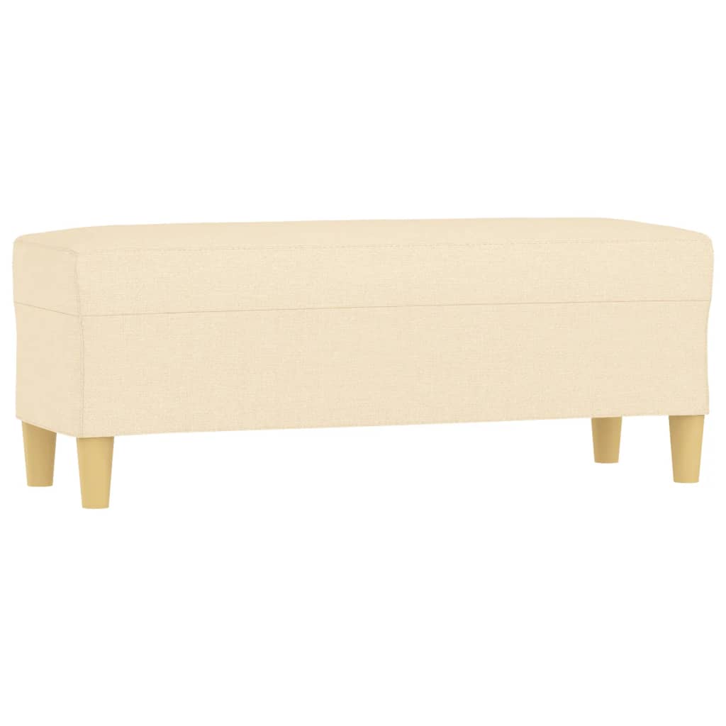 Bankje 100x35x41 cm stof crèmekleurig is nu te koop bij PeponiXL, paradijselijk wonen!