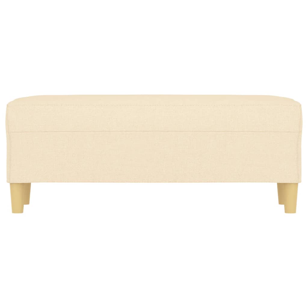 Bankje 100x35x41 cm stof crèmekleurig is nu te koop bij PeponiXL, paradijselijk wonen!