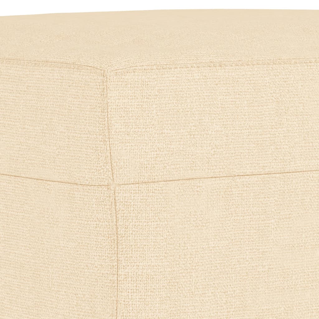 Bankje 100x35x41 cm stof crèmekleurig is nu te koop bij PeponiXL, paradijselijk wonen!