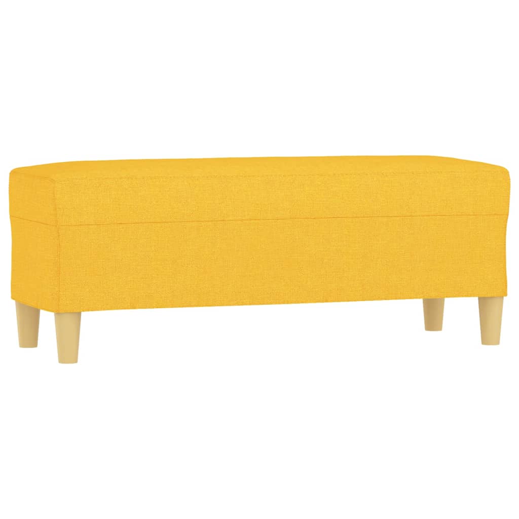 Bankje 100x35x41 cm stof lichtgeel is nu te koop bij PeponiXL, paradijselijk wonen!