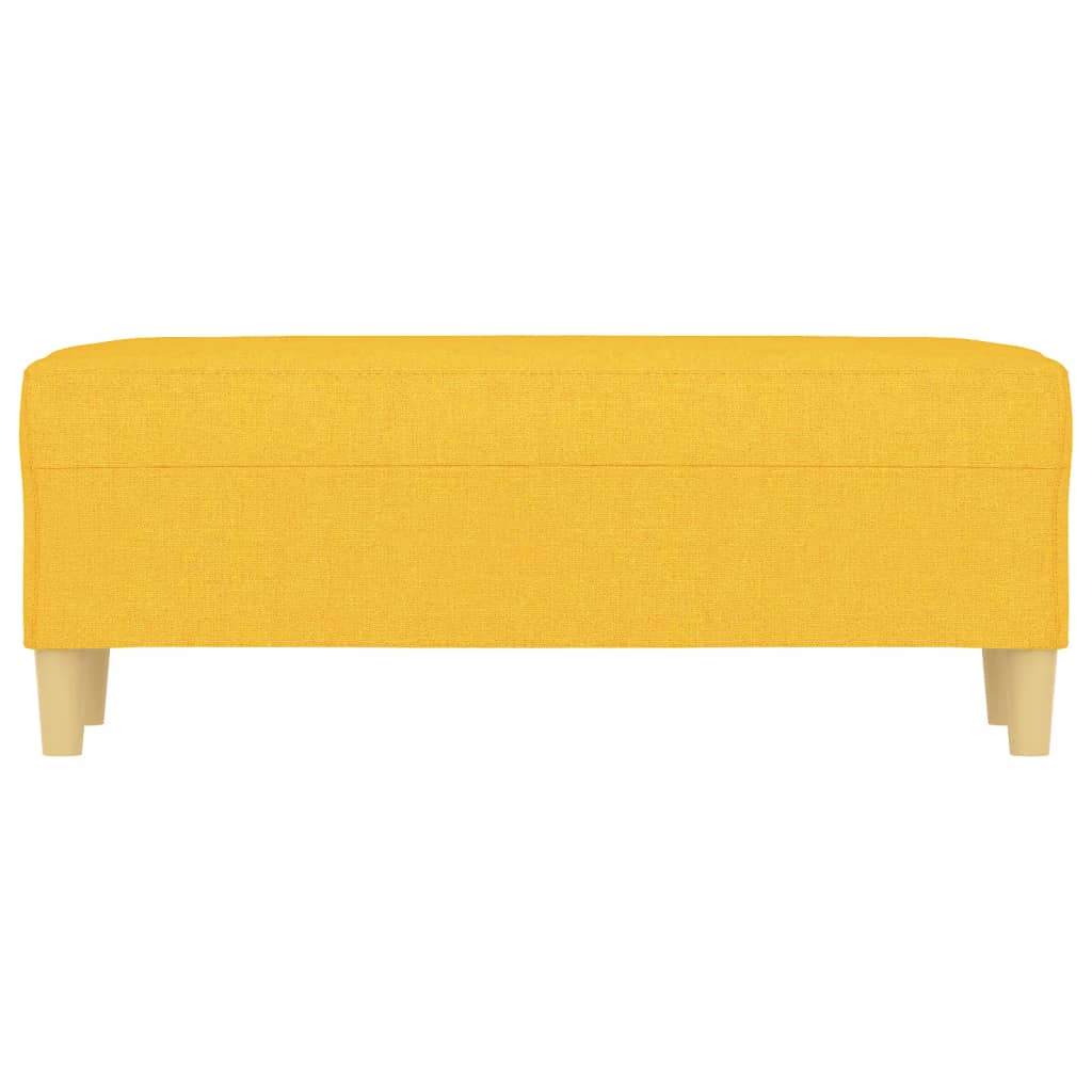 Bankje 100x35x41 cm stof lichtgeel is nu te koop bij PeponiXL, paradijselijk wonen!