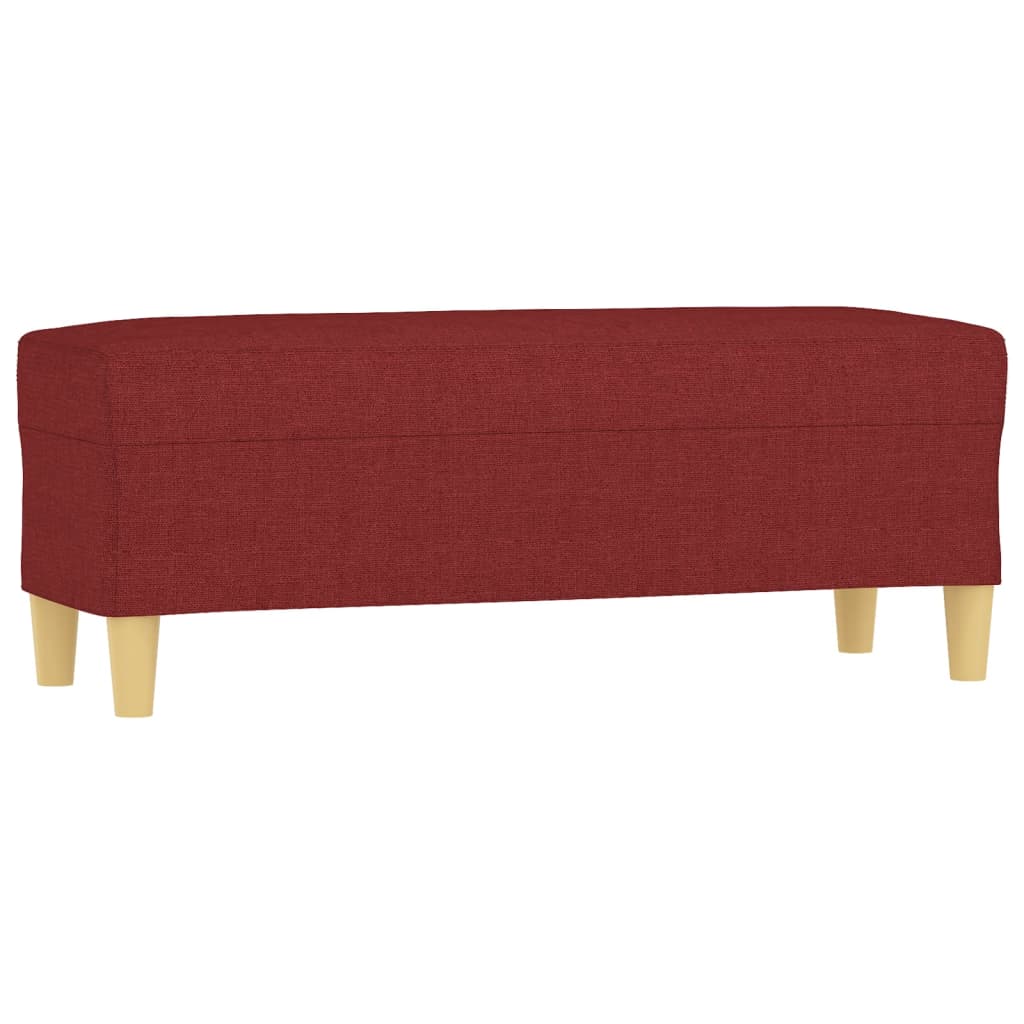 Bankje 100x35x41 cm stof wijnrood is nu te koop bij PeponiXL, paradijselijk wonen!