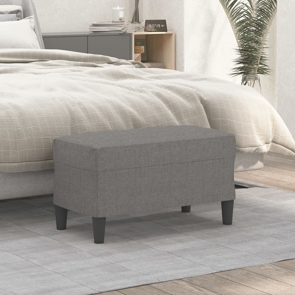 Bankje 70x35x41 cm stof donkergrijs is nu te koop bij PeponiXL, paradijselijk wonen!