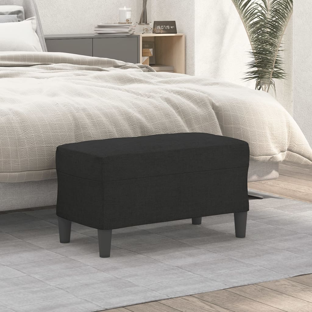 Bankje 70x35x41 cm stof zwart is nu te koop bij PeponiXL, paradijselijk wonen!