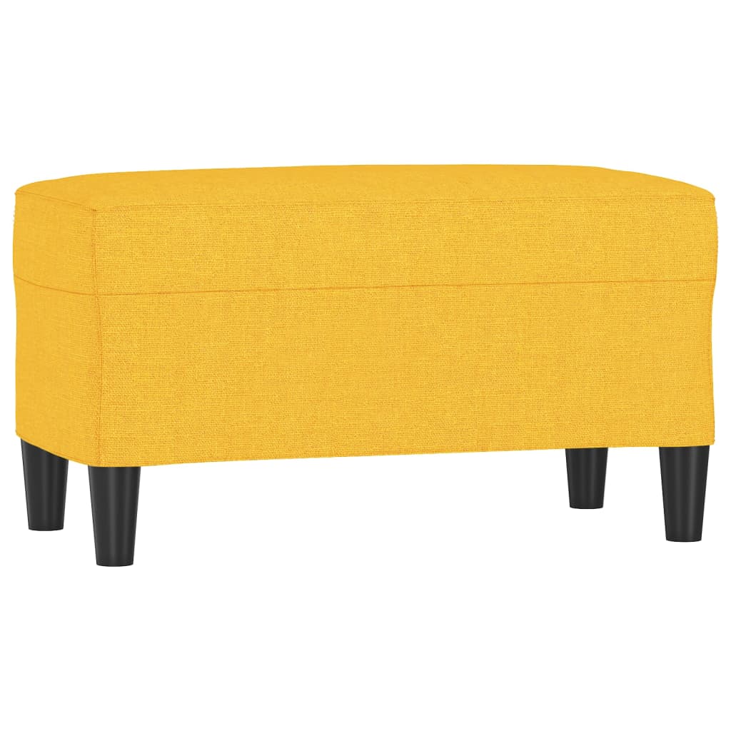 Bankje 70x35x41 cm stof lichtgeel is nu te koop bij PeponiXL, paradijselijk wonen!