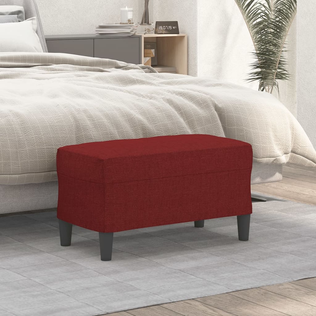 Bankje 70x35x41 cm stof wijnrood is nu te koop bij PeponiXL, paradijselijk wonen!