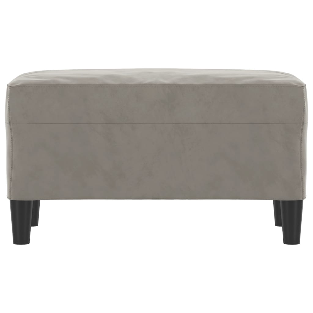 Bankje 70x35x41 cm fluweel lichtgrijs is nu te koop bij PeponiXL, paradijselijk wonen!