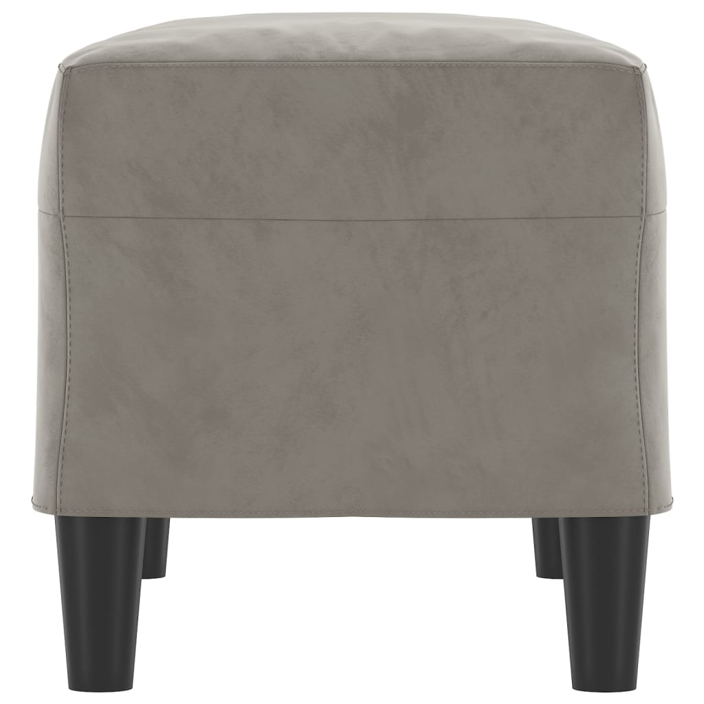 Bankje 70x35x41 cm fluweel lichtgrijs is nu te koop bij PeponiXL, paradijselijk wonen!