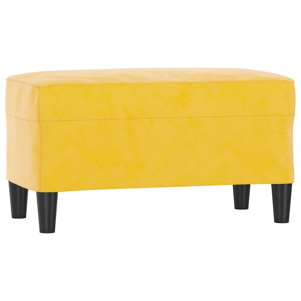 Bankje 70x35x41 cm fluweel geel is nu te koop bij PeponiXL, paradijselijk wonen!