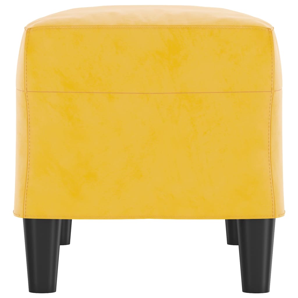 Bankje 70x35x41 cm fluweel geel is nu te koop bij PeponiXL, paradijselijk wonen!