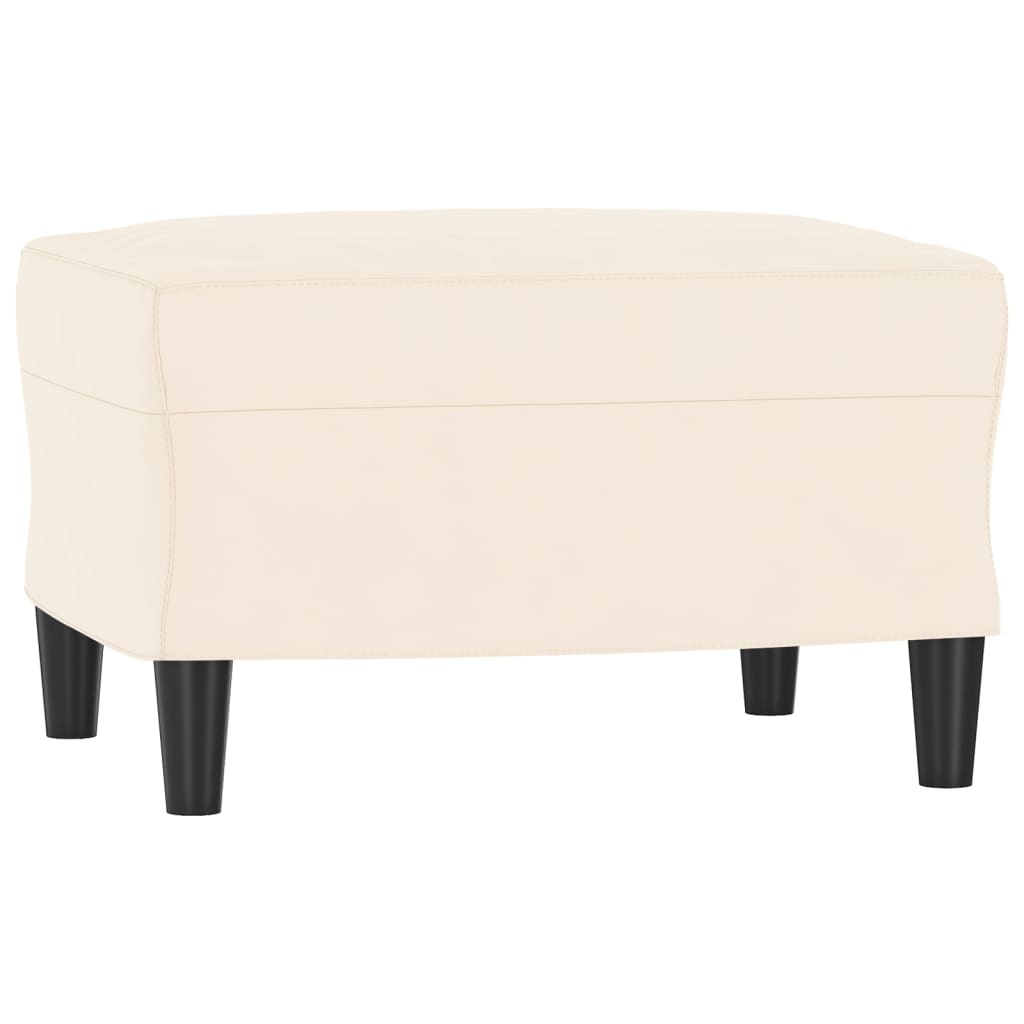 Bankje 70x35x41 cm fluweel crèmekleurig is nu te koop bij PeponiXL, paradijselijk wonen!