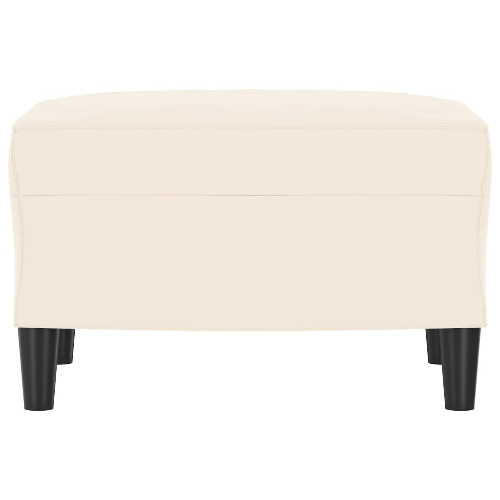 Bankje 70x35x41 cm fluweel crèmekleurig is nu te koop bij PeponiXL, paradijselijk wonen!