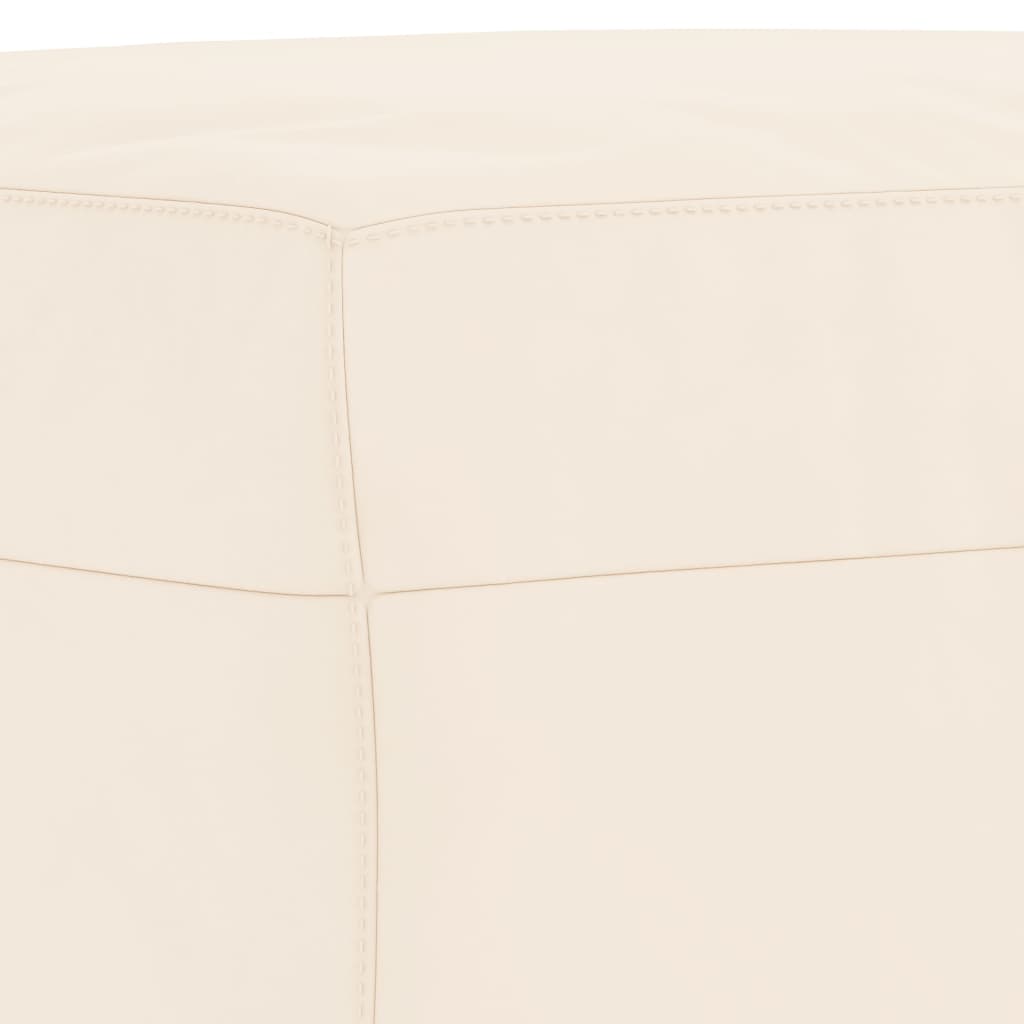 Bankje 70x35x41 cm fluweel crèmekleurig is nu te koop bij PeponiXL, paradijselijk wonen!