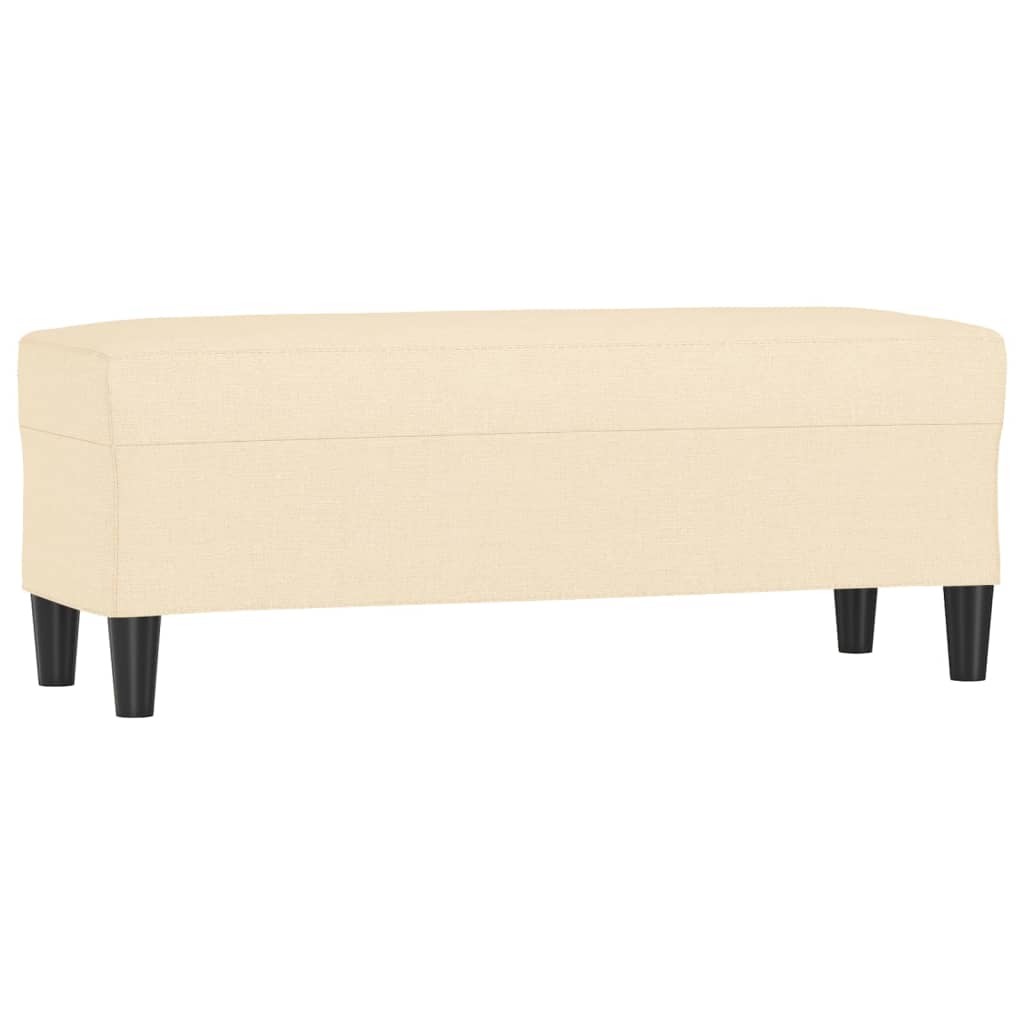 Bankje 100x35x41 cm stof crèmekleurig is nu te koop bij PeponiXL, paradijselijk wonen!