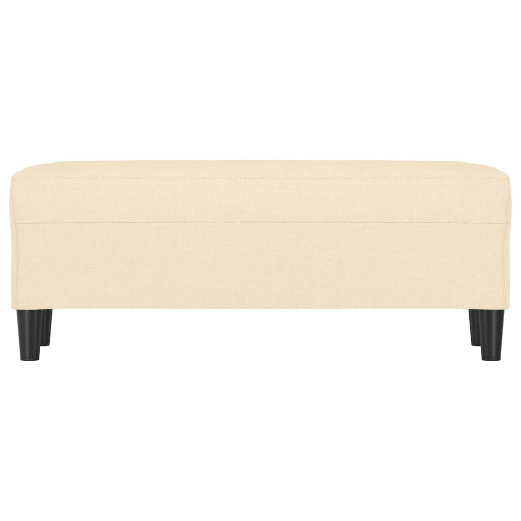 Bankje 100x35x41 cm stof crèmekleurig is nu te koop bij PeponiXL, paradijselijk wonen!