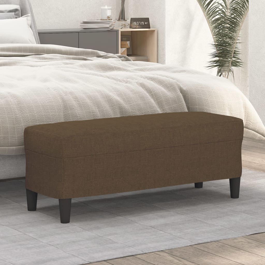 Bankje 100x35x41 cm stof bruin is nu te koop bij PeponiXL, paradijselijk wonen!