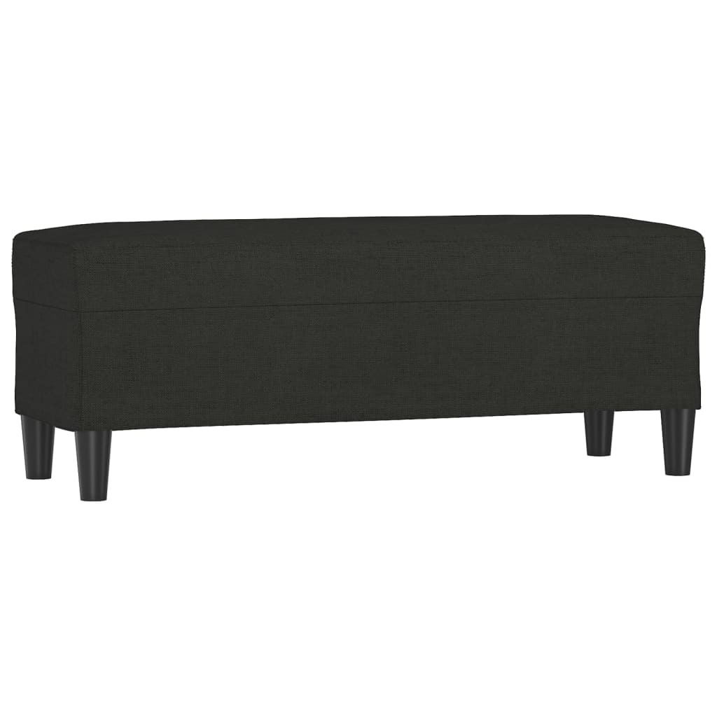 Bankje 100x35x41 cm stof zwart is nu te koop bij PeponiXL, paradijselijk wonen!