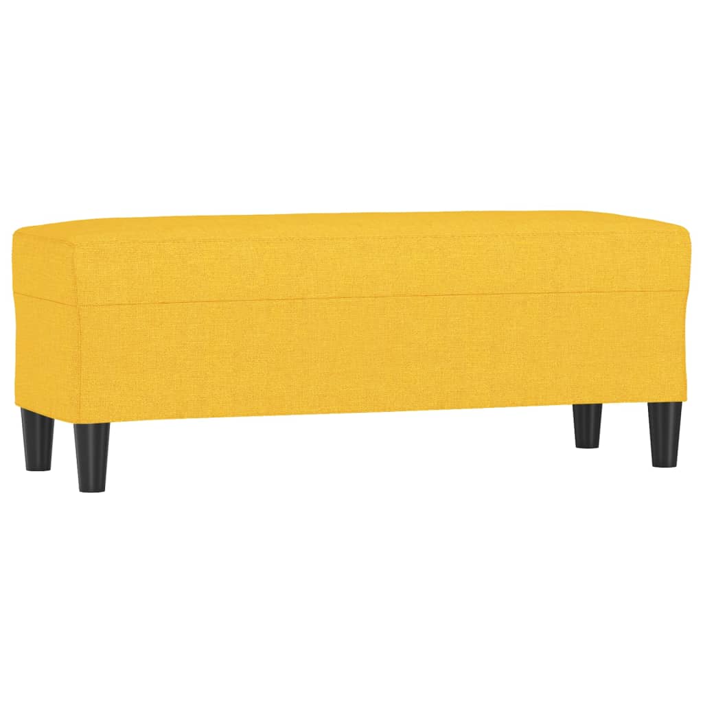 Bankje 100x35x41 cm stof lichtgeel is nu te koop bij PeponiXL, paradijselijk wonen!
