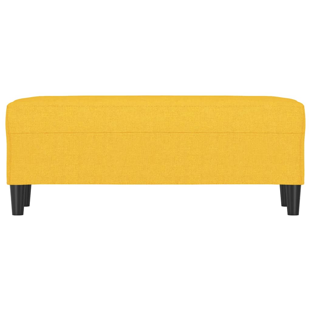 Bankje 100x35x41 cm stof lichtgeel is nu te koop bij PeponiXL, paradijselijk wonen!