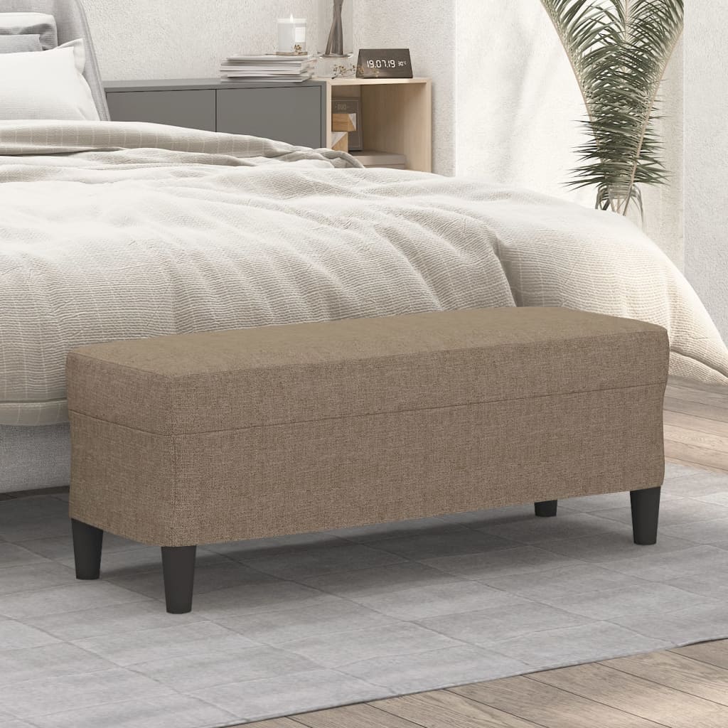 Bankje 100x35x41 cm stof taupe is nu te koop bij PeponiXL, paradijselijk wonen!