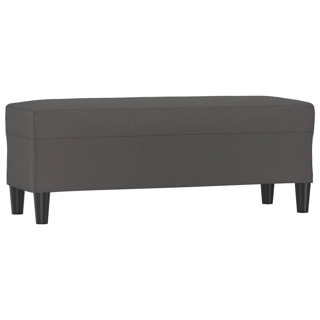 Bankje 100x35x41 cm kunstleer grijs is nu te koop bij PeponiXL, paradijselijk wonen!