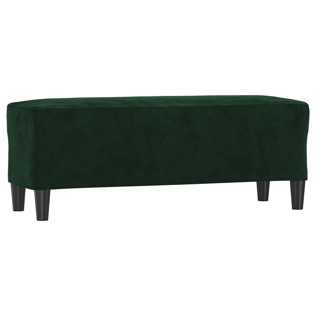 Bankje 100x35x41 cm fluweel donkergroen is nu te koop bij PeponiXL, paradijselijk wonen!