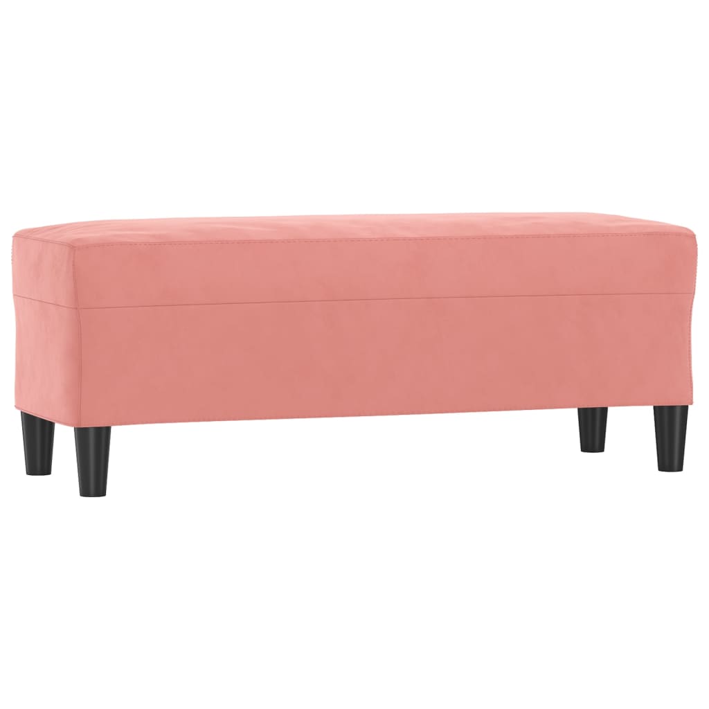Bankje 100x35x41 cm fluweel roze is nu te koop bij PeponiXL, paradijselijk wonen!