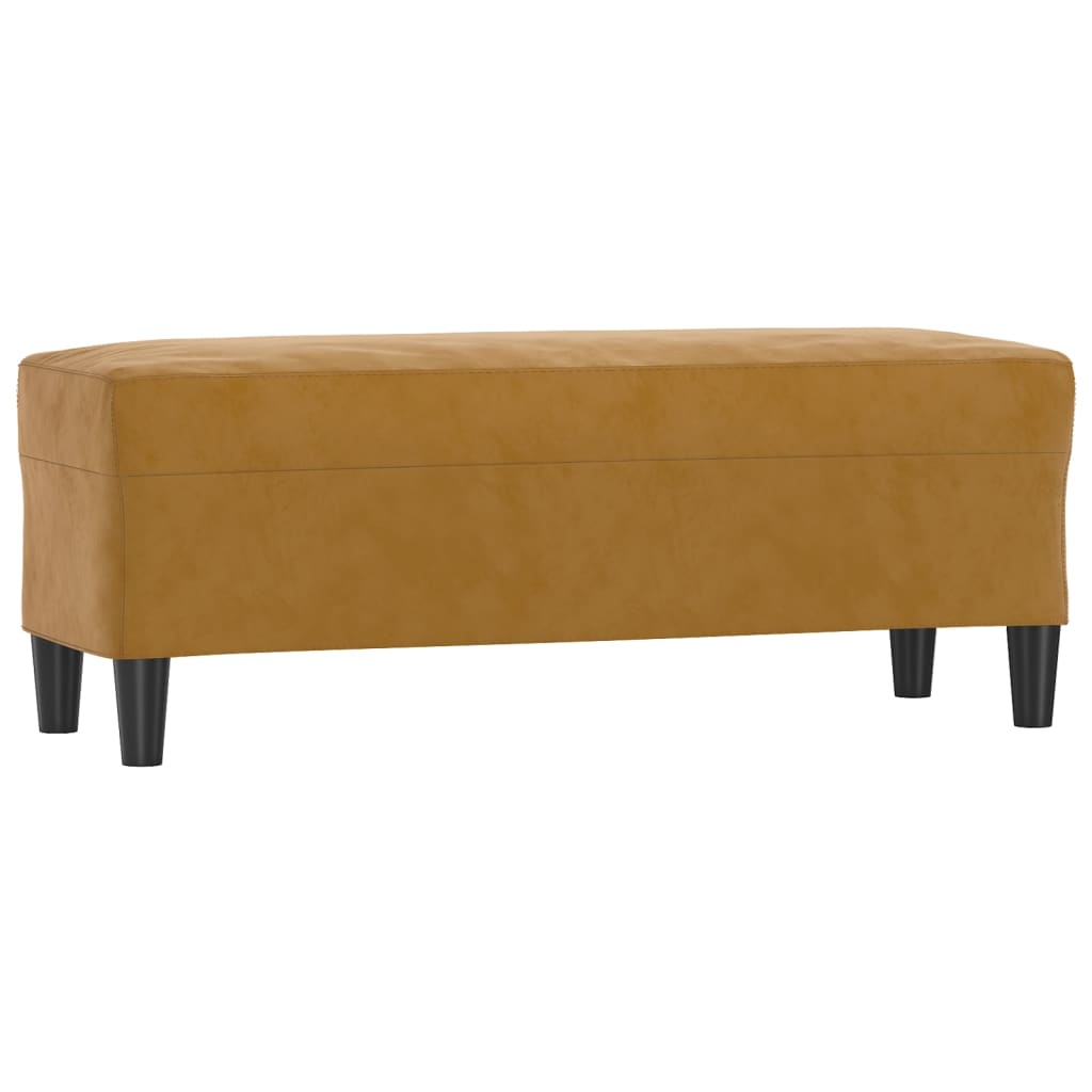 Bankje 100x35x41 cm fluweel bruin is nu te koop bij PeponiXL, paradijselijk wonen!