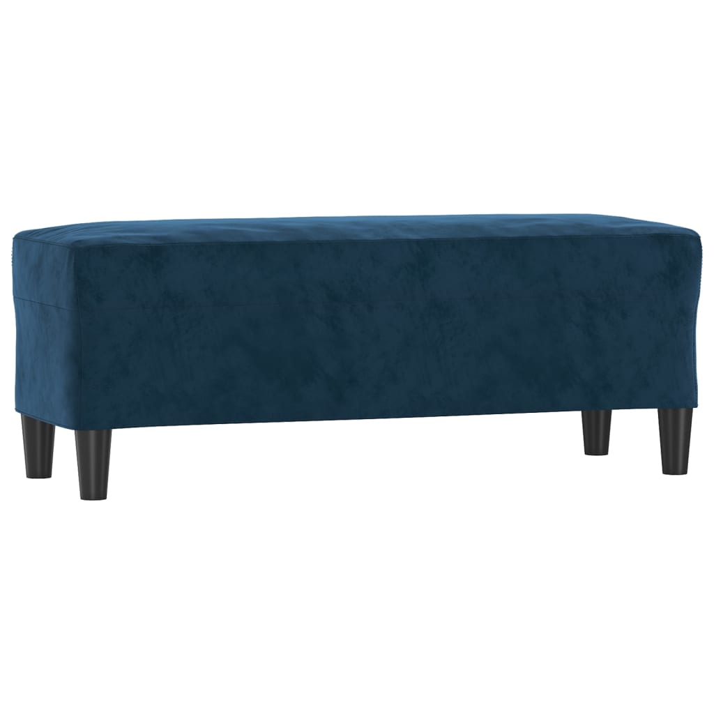 Bankje 100x35x41 cm fluweel blauw is nu te koop bij PeponiXL, paradijselijk wonen!