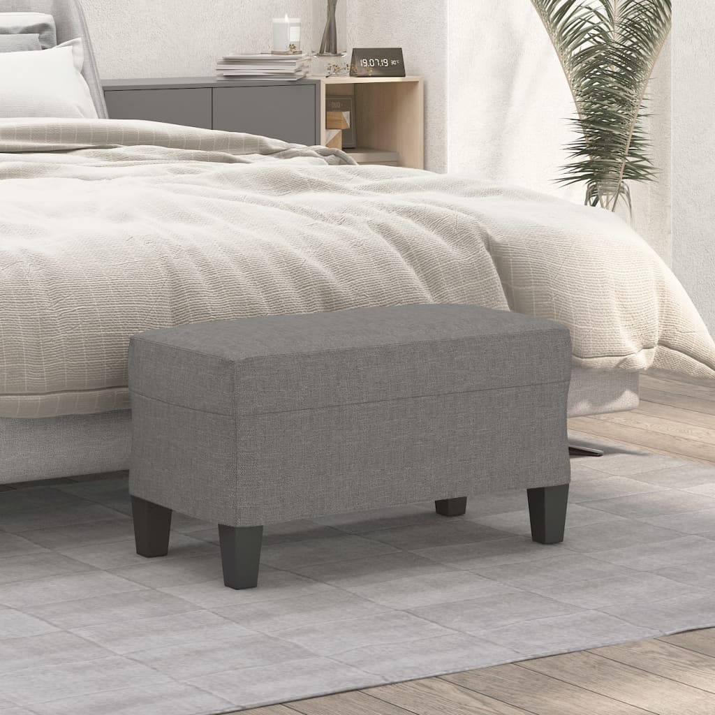 Bankje 70x35x41 cm stof donkergrijs is nu te koop bij PeponiXL, paradijselijk wonen!