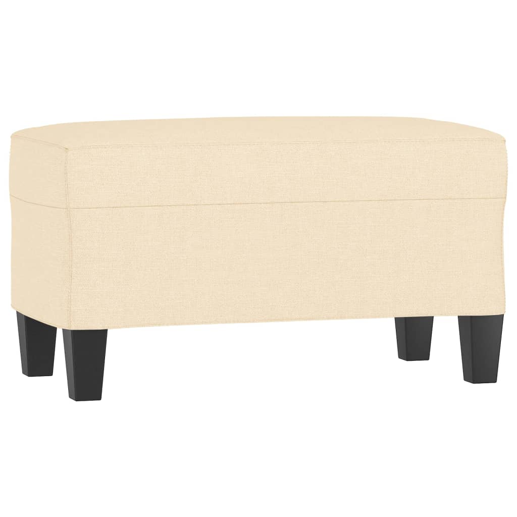 Bankje 70x35x41 cm stof crèmekleurig is nu te koop bij PeponiXL, paradijselijk wonen!