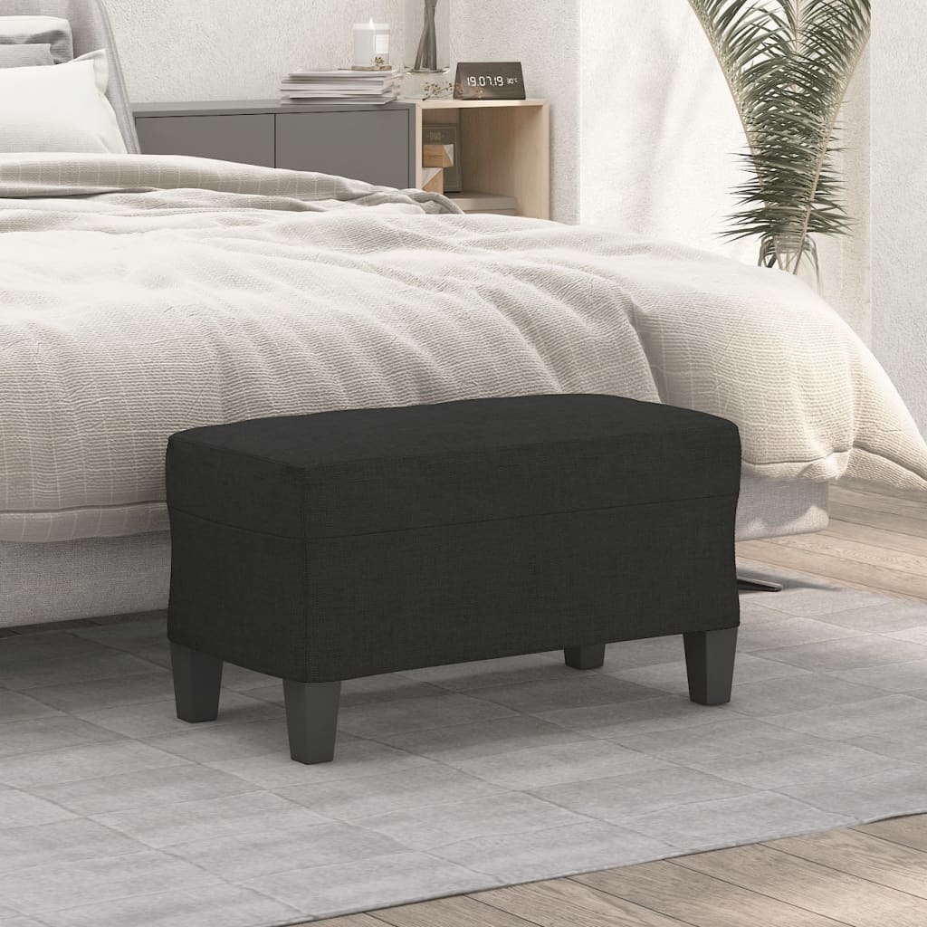 Bankje 70x35x41 cm stof zwart is nu te koop bij PeponiXL, paradijselijk wonen!