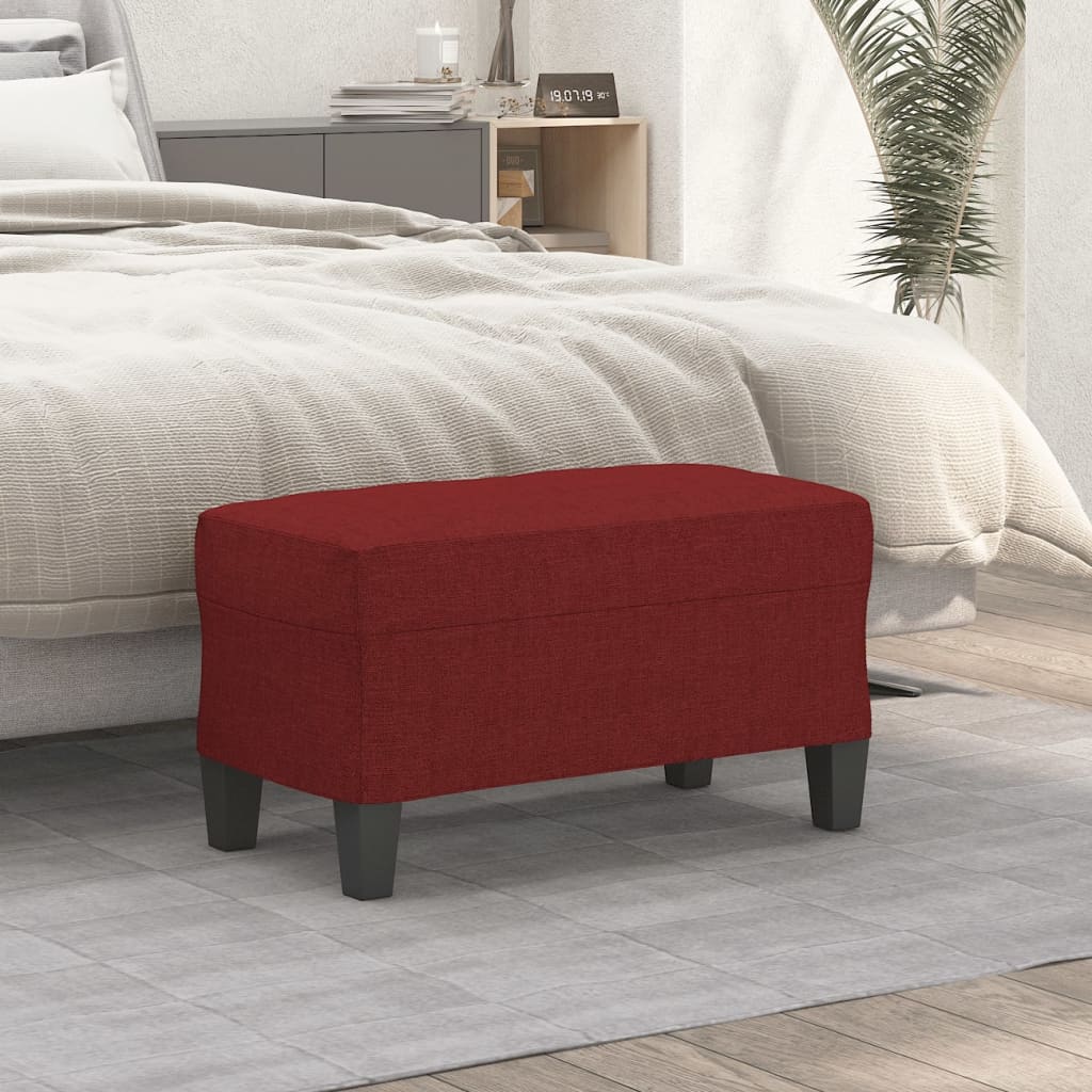 Bankje 70x35x41 cm stof wijnrood is nu te koop bij PeponiXL, paradijselijk wonen!