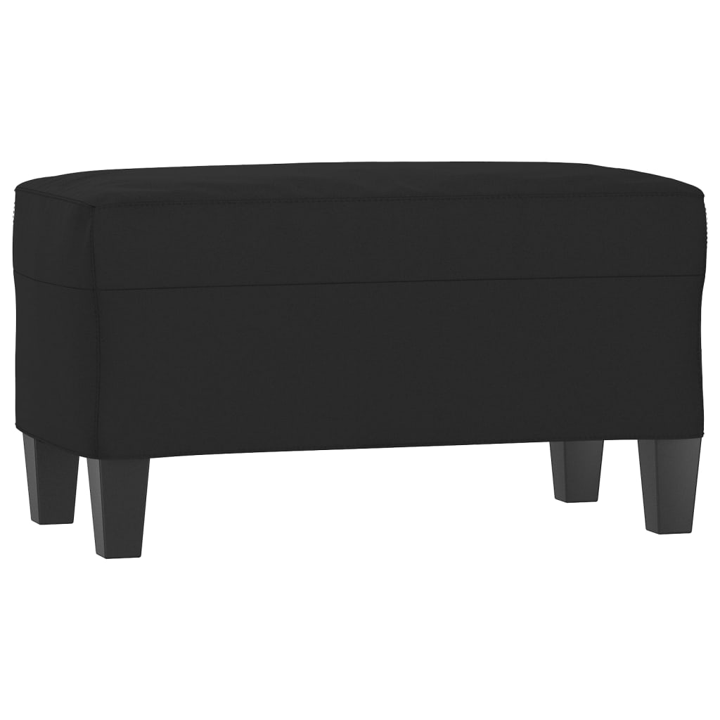 Bankje 70x35x41 cm microvezelstof zwart is nu te koop bij PeponiXL, paradijselijk wonen!