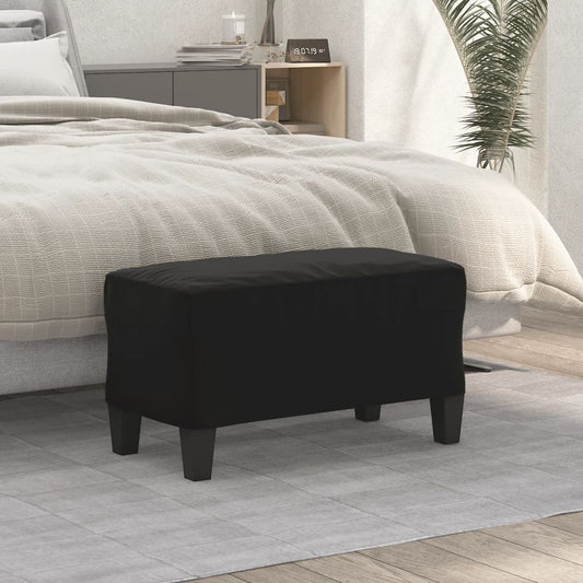 Bankje 70x35x41 cm microvezelstof zwart is nu te koop bij PeponiXL, paradijselijk wonen!
