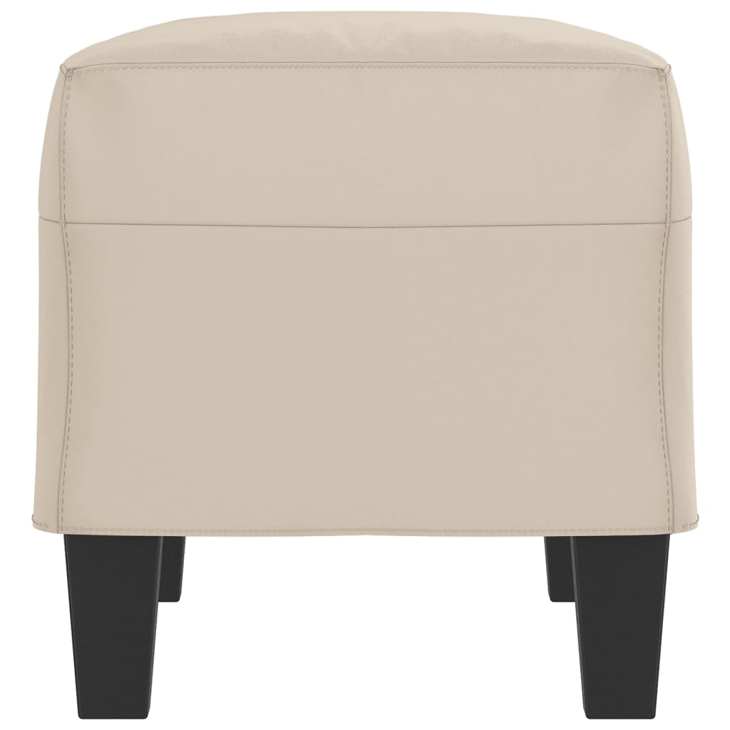 Bankje 70x35x41 cm microvezelstof crème is nu te koop bij PeponiXL, paradijselijk wonen!