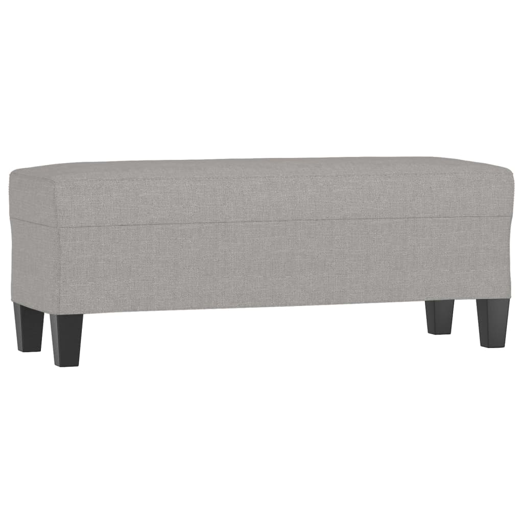 Bankje 100x35x41 cm stof lichtgrijs is nu te koop bij PeponiXL, paradijselijk wonen!