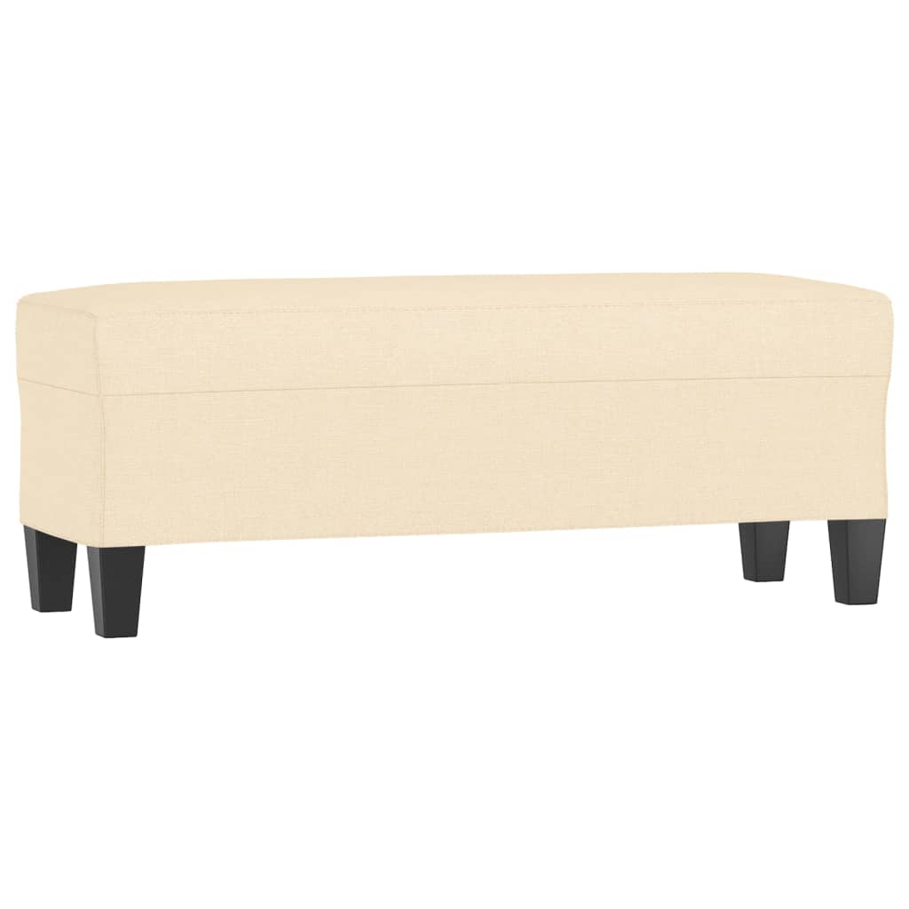 Bankje 100x35x41 cm stof crèmekleurig is nu te koop bij PeponiXL, paradijselijk wonen!