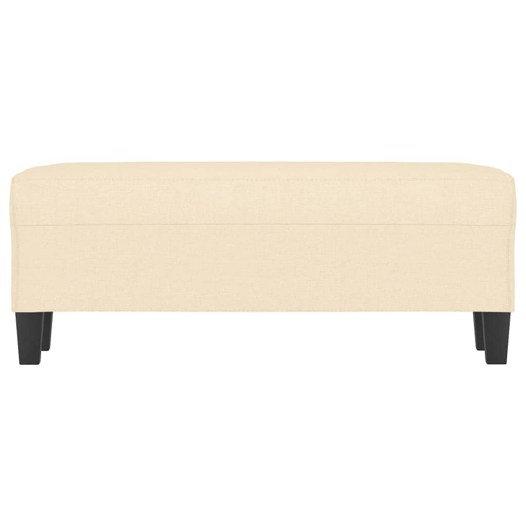 Bankje 100x35x41 cm stof crèmekleurig is nu te koop bij PeponiXL, paradijselijk wonen!