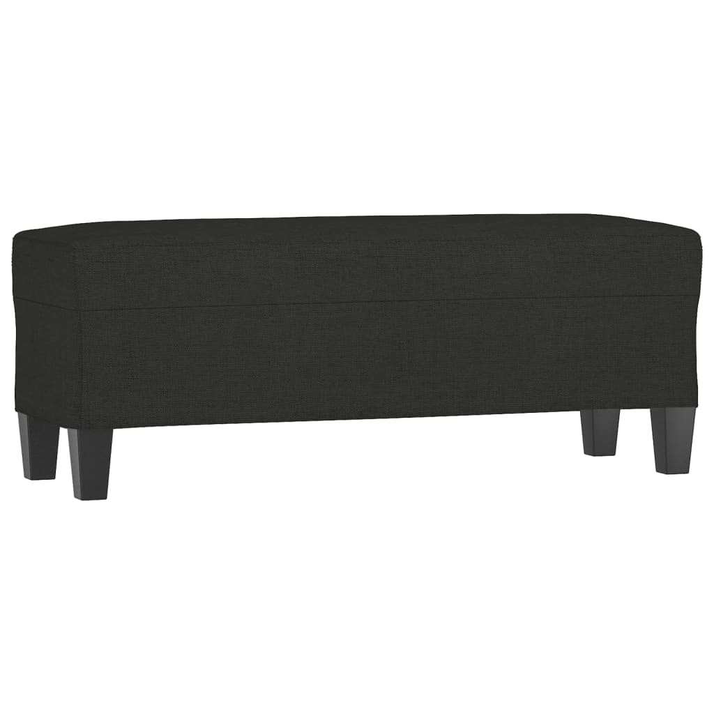 Bankje 100x35x41 cm stof zwart is nu te koop bij PeponiXL, paradijselijk wonen!