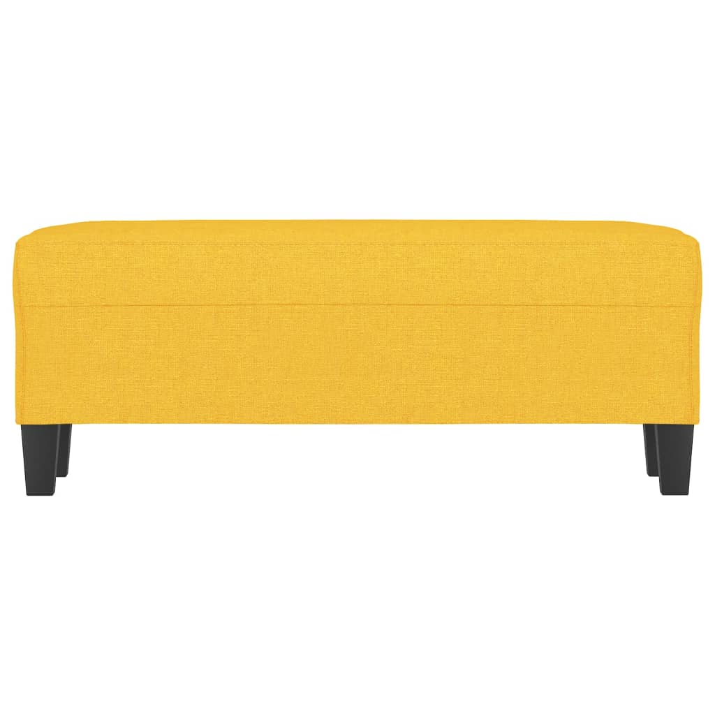 Bankje 100x35x41 cm stof lichtgeel is nu te koop bij PeponiXL, paradijselijk wonen!