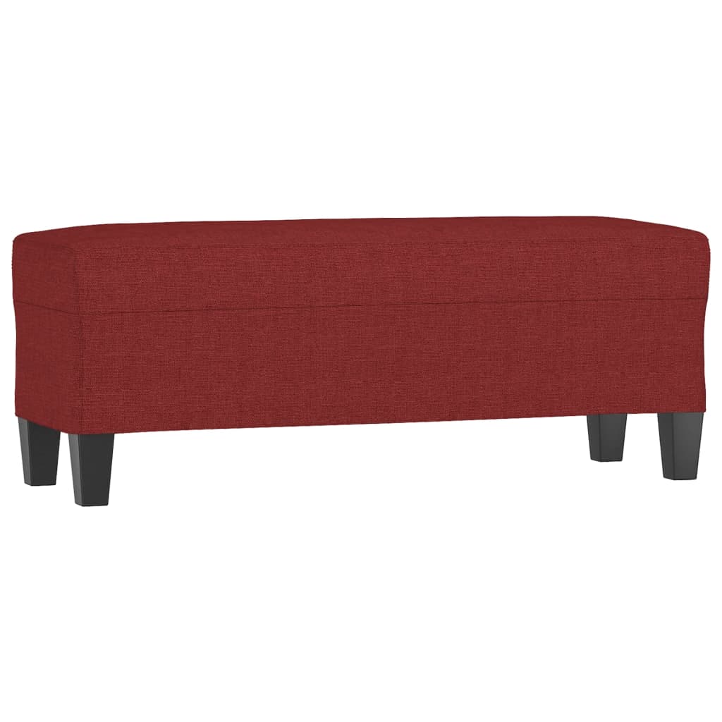 Bankje 100x35x41 cm stof wijnrood is nu te koop bij PeponiXL, paradijselijk wonen!