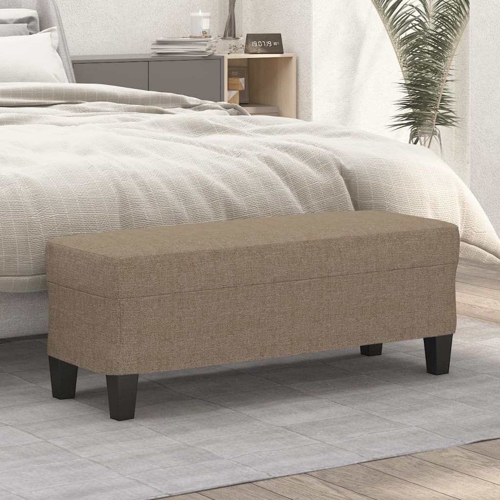 Bankje 100x35x41 cm stof taupe is nu te koop bij PeponiXL, paradijselijk wonen!